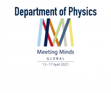 Logos of Department of Physics and Meeting Minds Global 2021