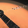 Artist's impression of the ExoMars Trace Gas Orbiter (TGO) analysing teh maritan atmosphere