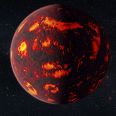 An artist’s rendering of 55 Cancri e, a carbon-rich exoplanet. Credit: ESA/Hubble/M. Kornmesser