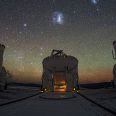 The night sky from ESO's Paranal Observatory in Chile showing the VLT Auxiliary Telescopes